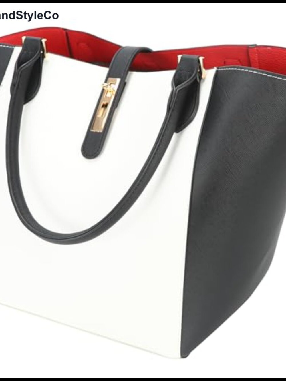 Large Work Tote Bag Vegan Leather Bucket Purse with Crossbody Strap